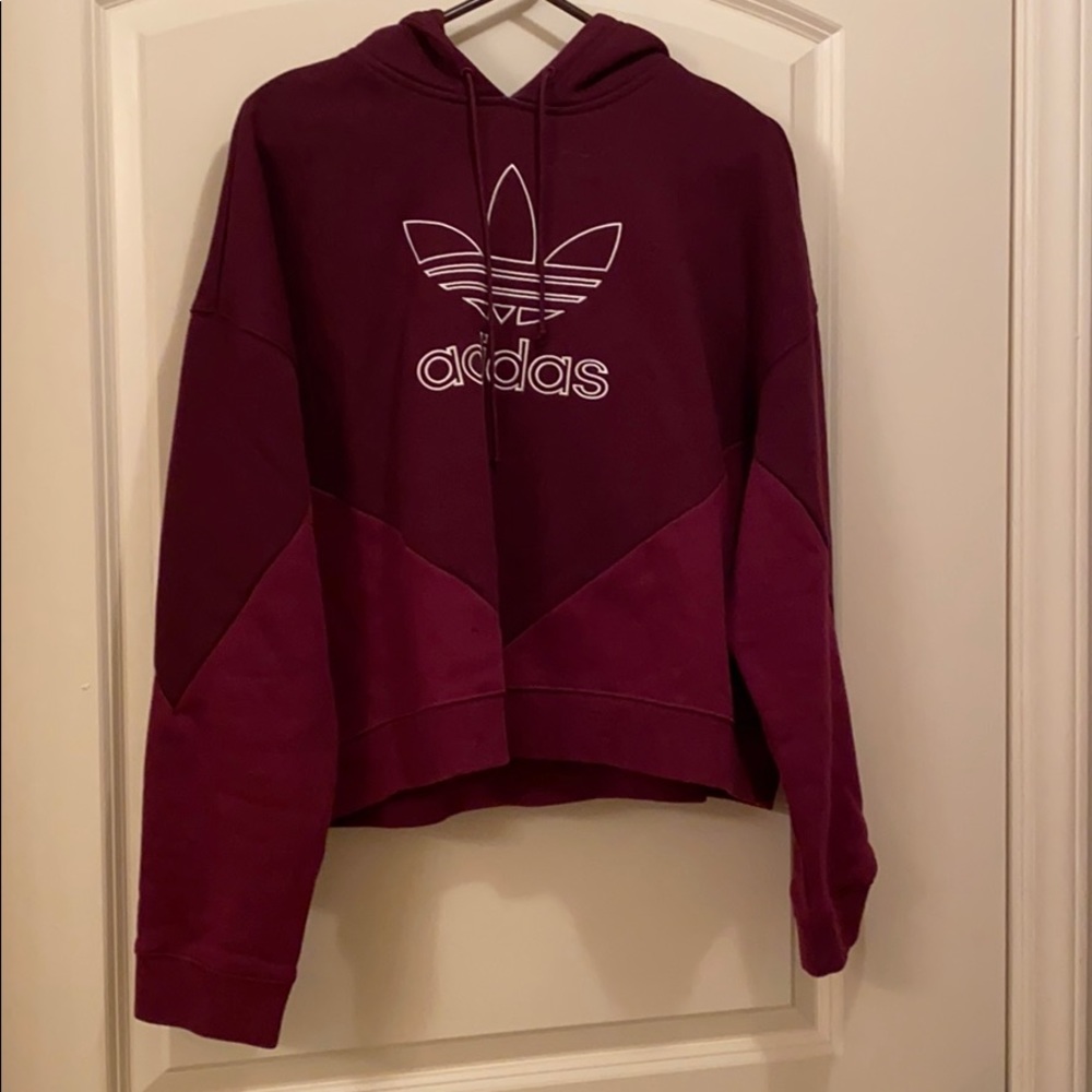 Adidas Purple Crop Hoodie XL